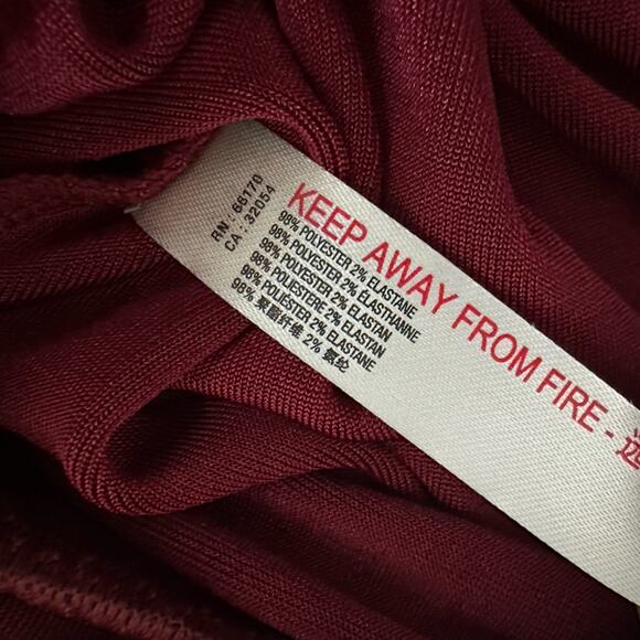 Intimately Free People Burgundy Red Fall Vampire Bodysuit Dark Goth Boho Indie - Picture 6 of 6